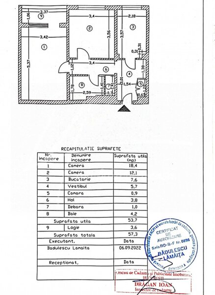 Militari, Lujerului, ap. decomandat cu 2 camere, renovat si partial mobilat